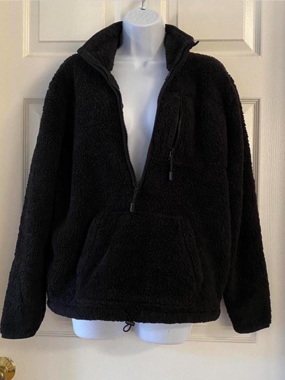 Victoria Secrets black half zip sweater size XS